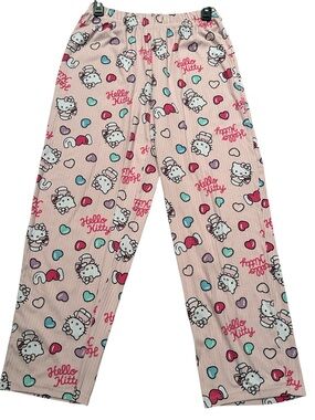 Sanrio Hello Kitty Pink Heart Print Pajama Pants